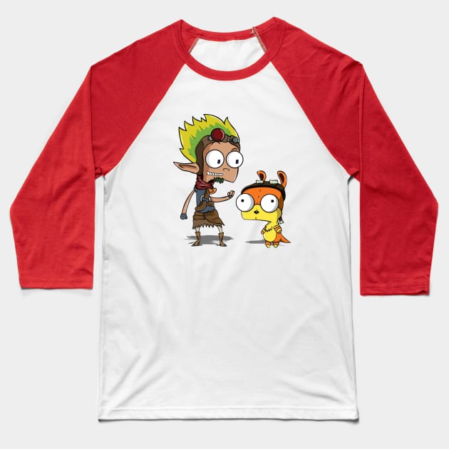 Invader Jak Baseball T-Shirt by Creative Wiz